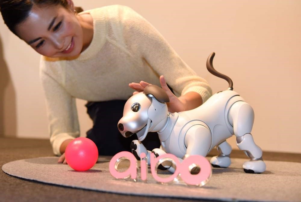 Sonyu2019s new generation robot dog u201caibou201d is packed with artificial intelligence and internet capability.