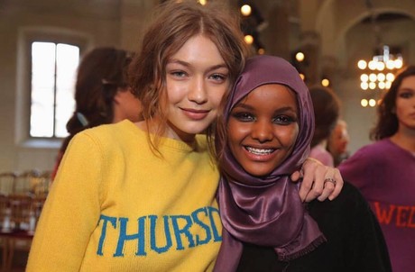 Gigi Hadid (L) and Halima Aden (R). (FILE Photo)