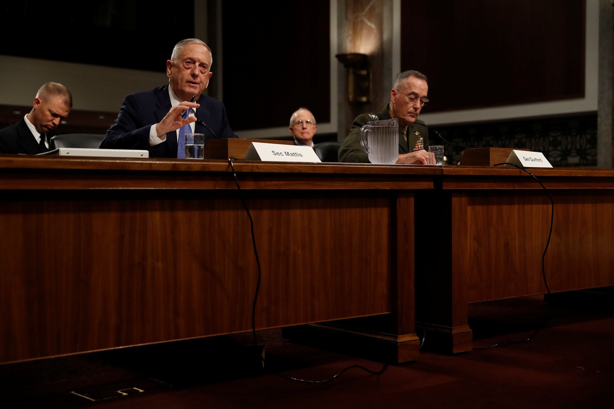 U.S. Secretary of Defense James Mattis testifies before a Senate Armed Services Committee hearing on Capitol Hill in Washington, U.S., October 3, 2017. (REUTERS Photo)