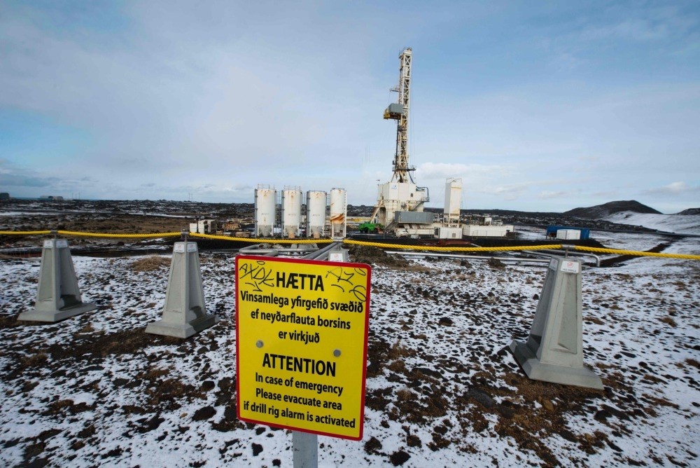 The Reykjanes geothermal power station.