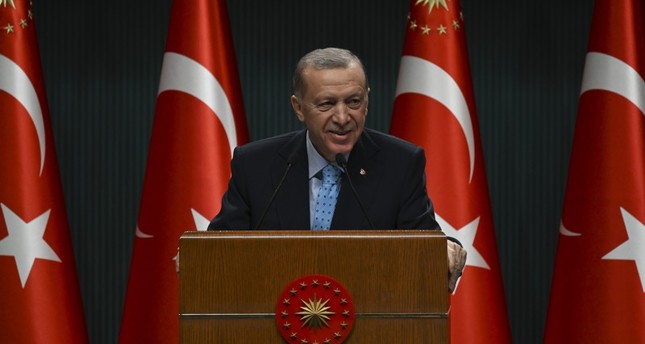 الرئيس التركي رجب طيب أردوغان ألقى كلمة عقب ترؤسه اجتماعاً للحكومة في المجمع الرئاسي بأنقرة الأناضول