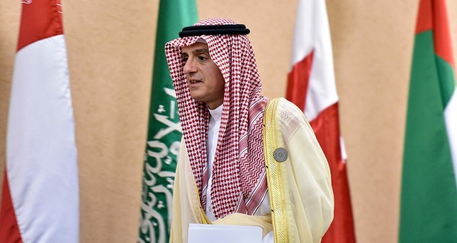 Saudi Foreign Minister Adel al-Jubeir arrives for a press conference at the Diriya Palace in the Saudi capital Riyadh during the Gulf Cooperation Council (GCC) summit on Dec. 9, 2018. (AFP Photo)