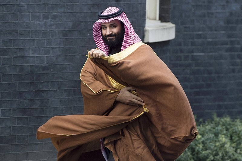 Saudi Arabia's Crown Prince Mohammad bin Salman Al Saud arrives for a meeting inside 10 Downing Street, Central London, Britain, March 07, 2018. (EPA Photo)