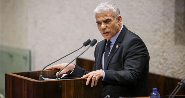 زعيم المعارضة الإسرائيلية يائير لابيد صورة: الأناضول