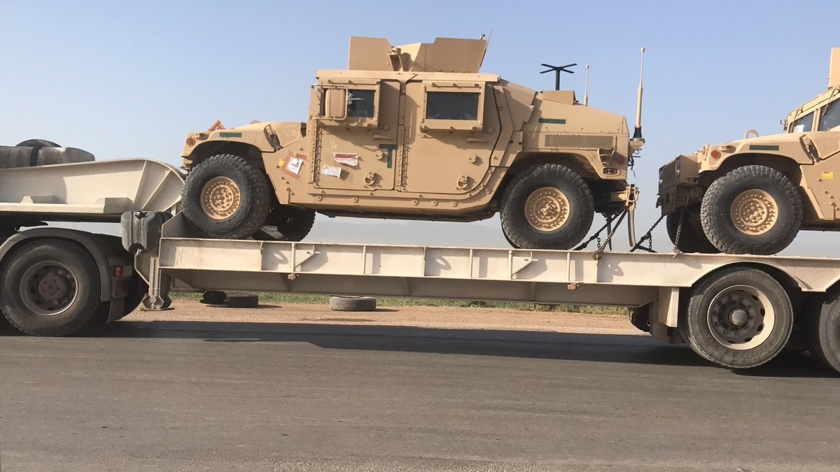 The US armoured vehicles are being transferred to the YPG forces in the Qamishli city of northern Syria on the border with Turkey.  (File Photo)