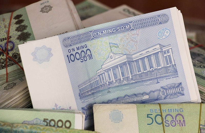 Uzbekistani Som banknotes are seen in this picture illustration taken May 4, 2017. (Reuters Photo)