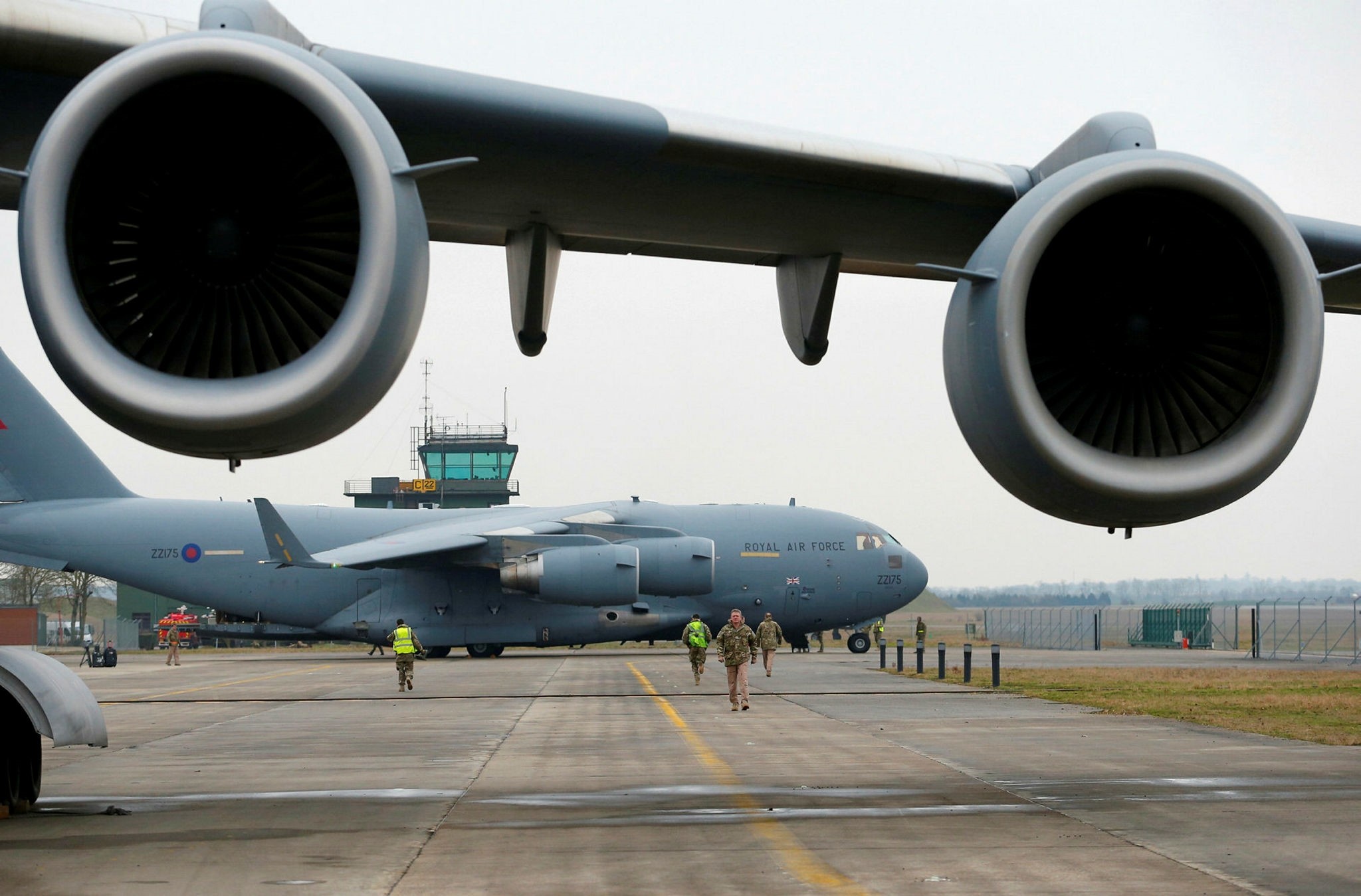 A view of the Evreux military air base in France January 14, 2013. (Reuters Photo)
