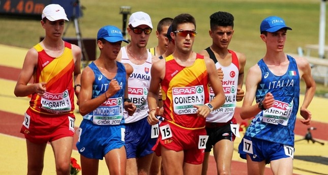 التركي أوزغور طوبسقال يحرز برونزية سباق المشي في بطولة أوروبا لألعاب القوى تحت 18 عاما