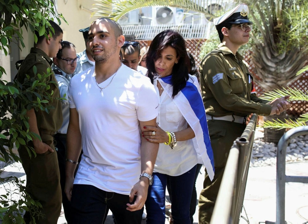 Elor Azaria, who was convicted of manslaughter and sentenced to 18 months imprisonment for killing a wounded and a Palestinian in Tel Aviv, Israel July 30, 2017. (REUTERS Photo)