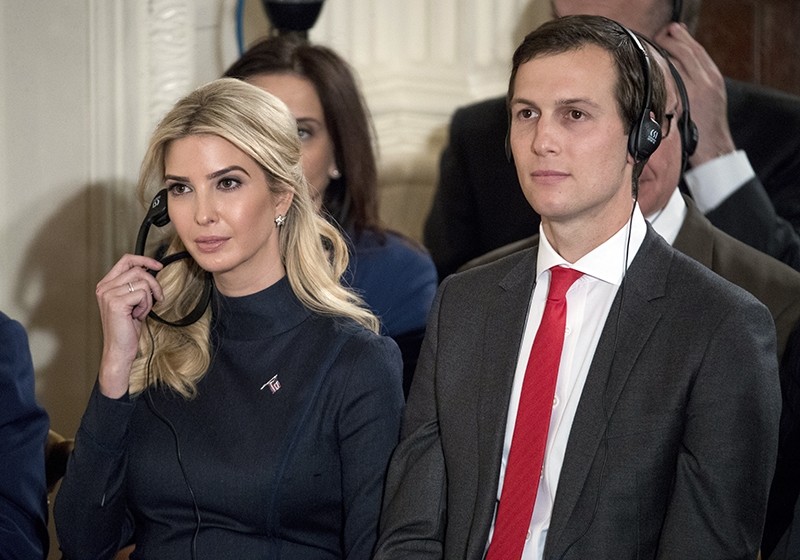 In this March 17, 2017, file photo, Ivanka Trump, the daughter of President Donald Trump, and her husband Jared Kushner, senior adviser to President Donald Trump, attend a news conference with the president (AP Photo)