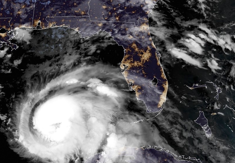 This NOAA/RAMMB satellite image taken on October 9, 2018 at 11:45 UTC shows Hurricane Michael off the US Gulf Coast. (AFP Photo)