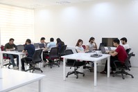 Young engineers working at Cumhuriyet University's technology innovation center in the Central Anatolian province of Sivas, developing software for local and international customers.
