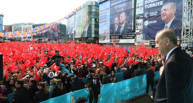 الرئيس أردوغان يلقي كلمة خلال حفل تسليم ووضع حجر الأساس لمشاريع تحول عمراني في منطقة غازي عثمان باشا في إسطنبول الأناضول