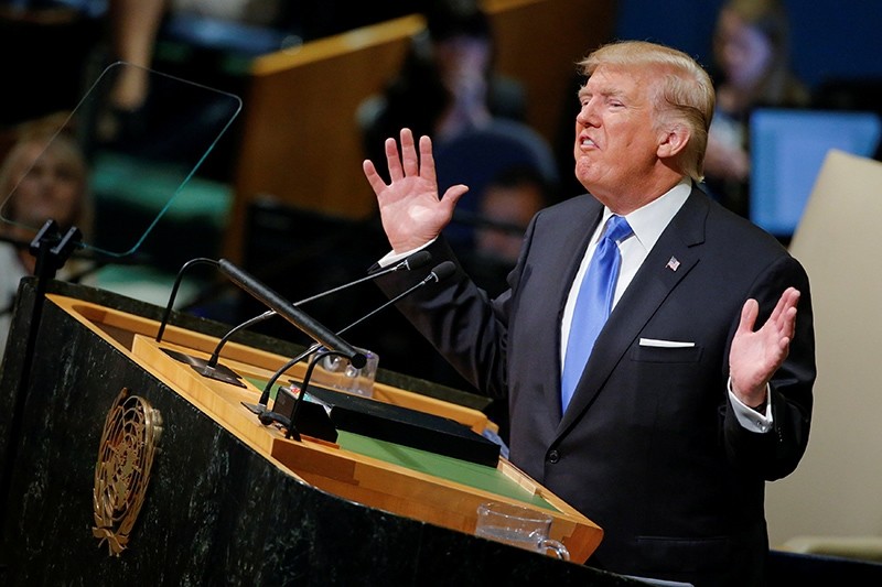 U.S. President Donald Trump addresses the 72nd United Nations General Assembly at U.N. headquarters in New York, U.S., Sept. 19, 2017. (Reuters Photo)