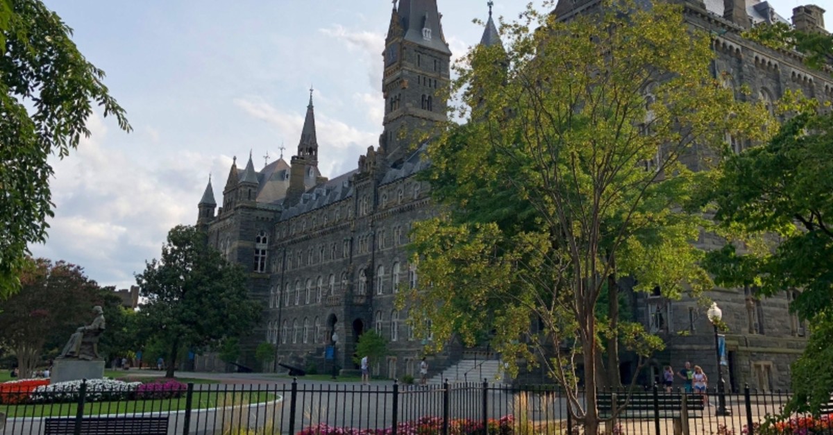 In this file photo taken on August 19, 2018 a view is seen of Georgetown University campus in the Georgetown neighborhood of Washington, DC. (AFP Photo)