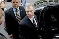 A file picture dated 05 June 2006 shows I. 'Scooter' Lewis Libby, former chief of staff to U.S. Vice President Dick Cheney, depart federal court in Washington, D.C., USA (reissued 13 April 2018). 
