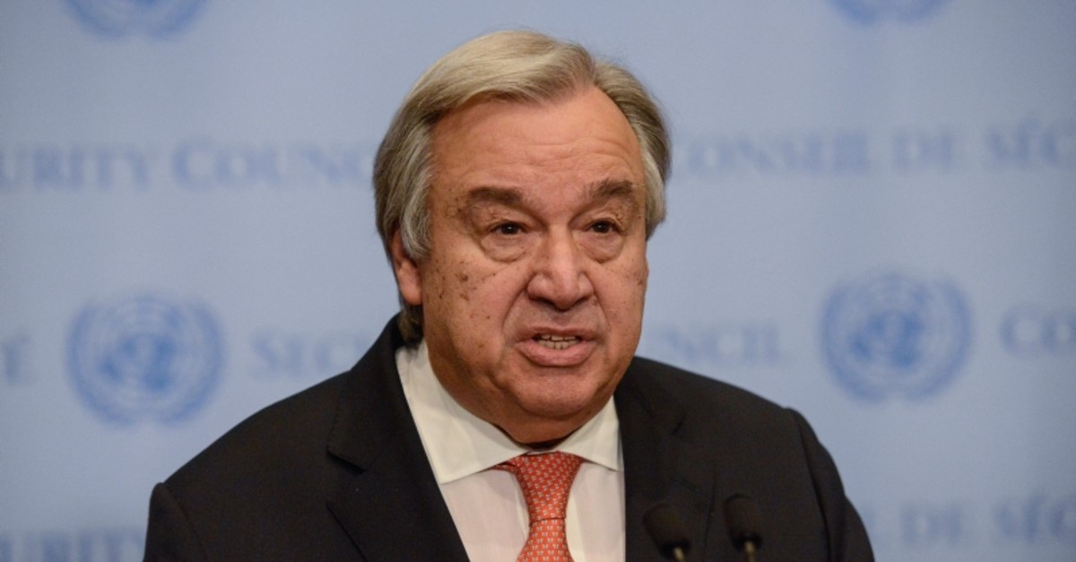 United Nations Secretary General Antonio Guterres delivers remarks to the press at the United Nations Headquarters on December 6, 2017 in New York City. (AFP Photo)