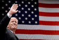 U.S. President Donald J. Trump participates in the Celebrate Freedom Rally at the John F. Kennedy Center for the Performing Arts in Washington, DC, July 1.